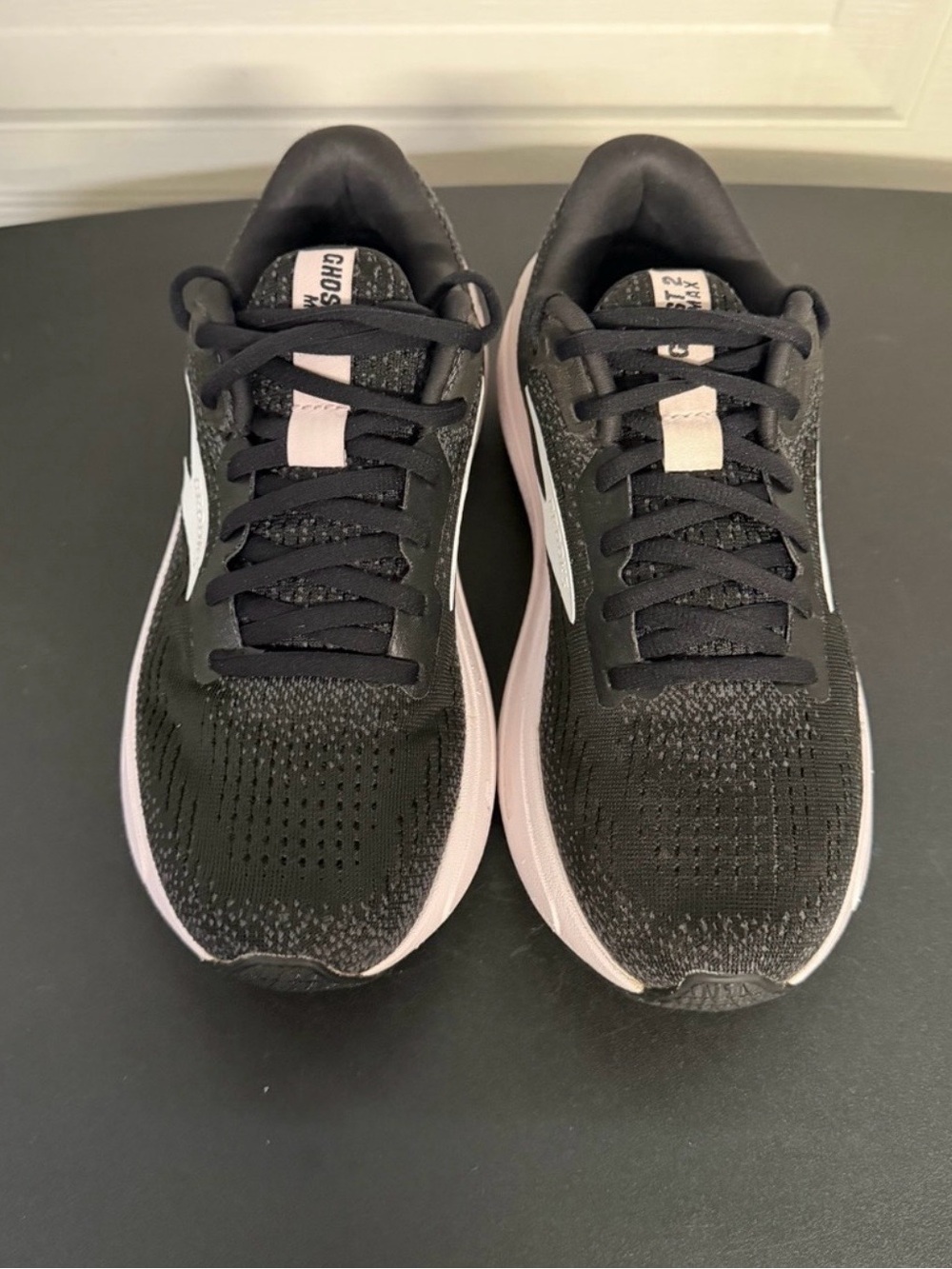 Brooks Women’s Ghost Max 2 Running Shoes — Black with Light Pink Midsole - Picture 2 of 6